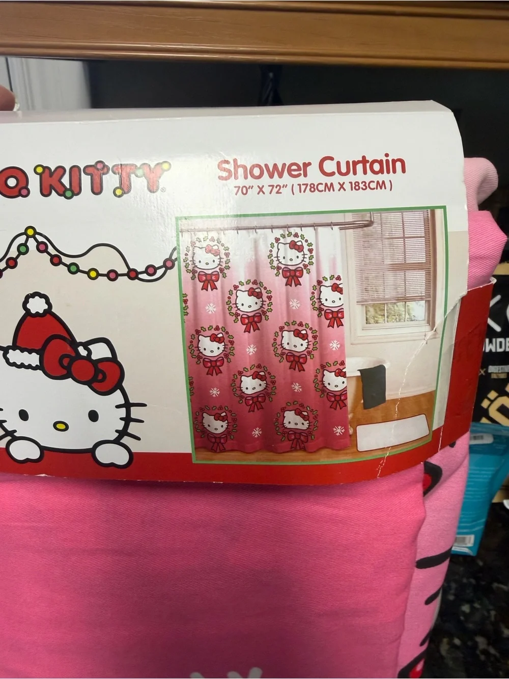 Hello Kitty Christmas shower Curtain
